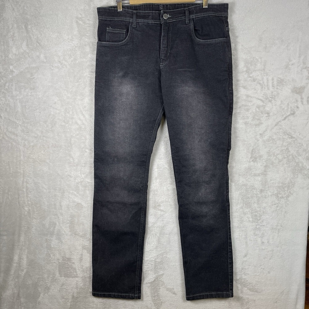 Street & Steel Oakland Jeans Mens 36x32 Black Lined Padded Motorcycle Gear